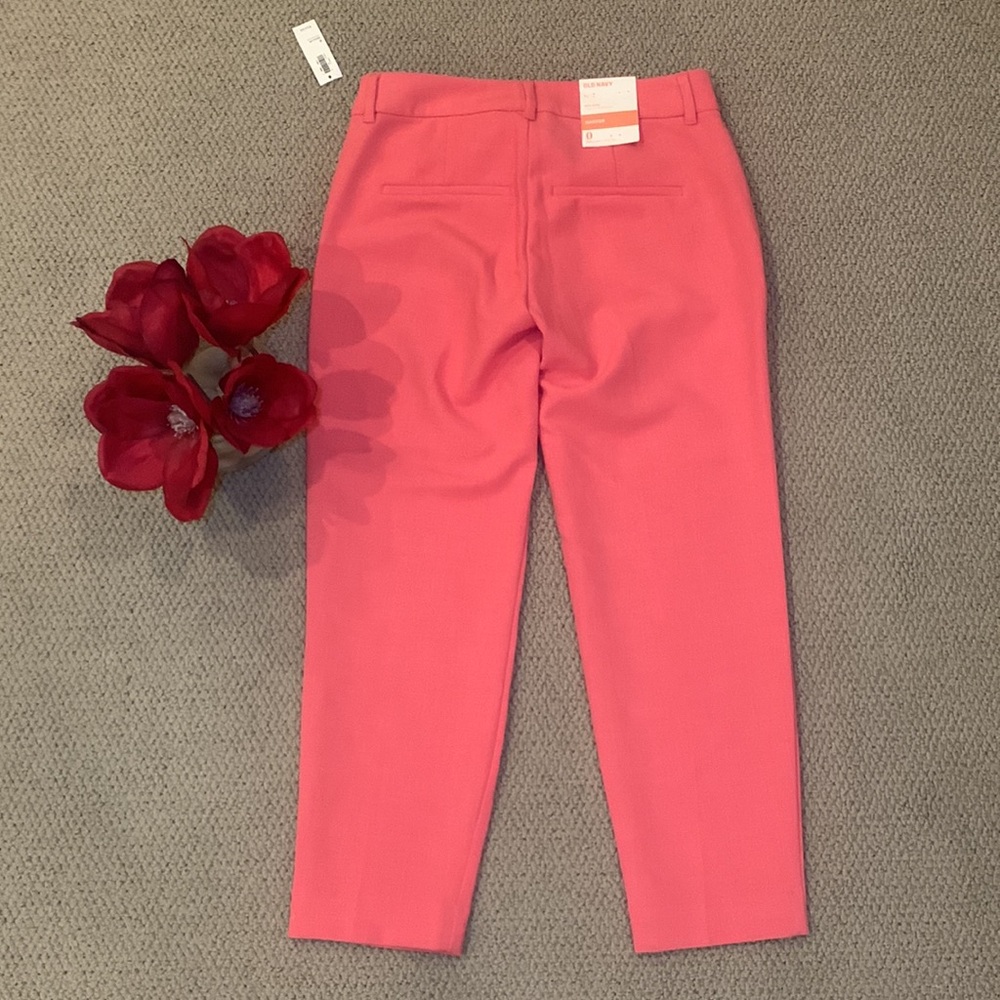 🌹Old Navy (NWT) Harper Mid - Rise STRETCHY Pink Trousers Dress Pants • - Picture 2 of 12